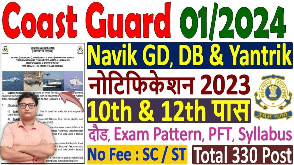Coast Guard Navik GD DB Recruitment 2023 Notification