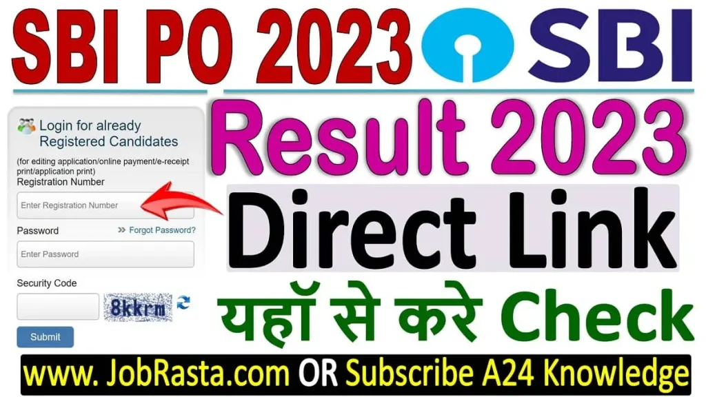 SBI PO Pre Result 2023