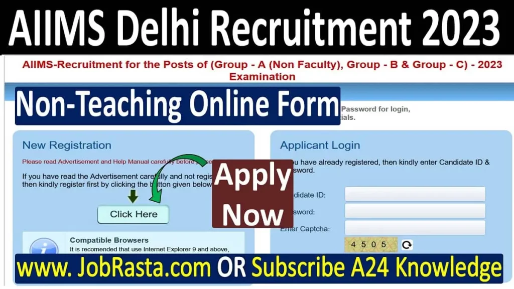 AIIMS Delhi Recruitment 2023 Notification for 281 Non-Teaching Post