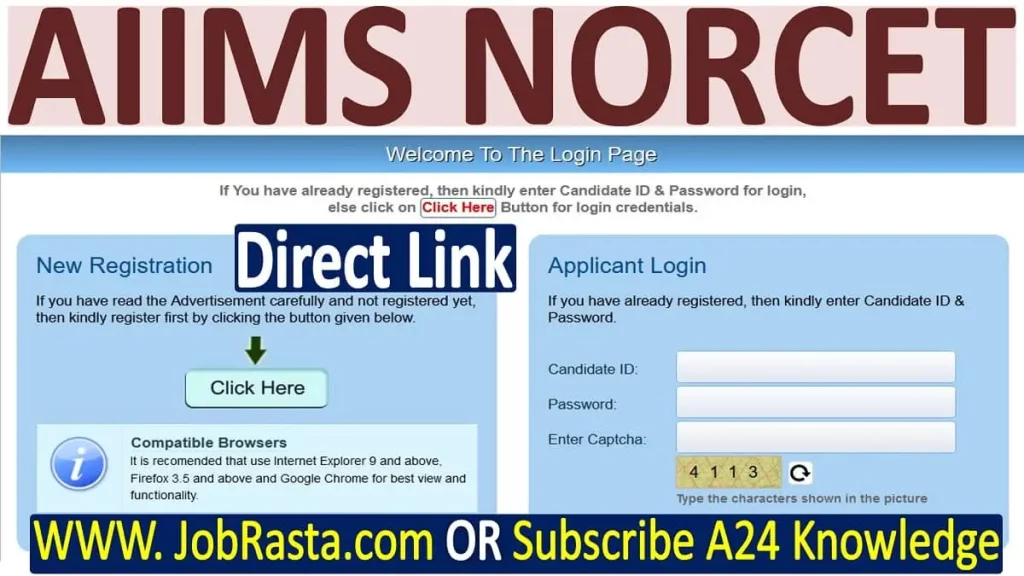 AIIMS NORCET Nursing Officer Recruitment 2024 Notification