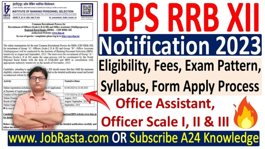 IBPS RRB XII Recruitment 2023 Notification