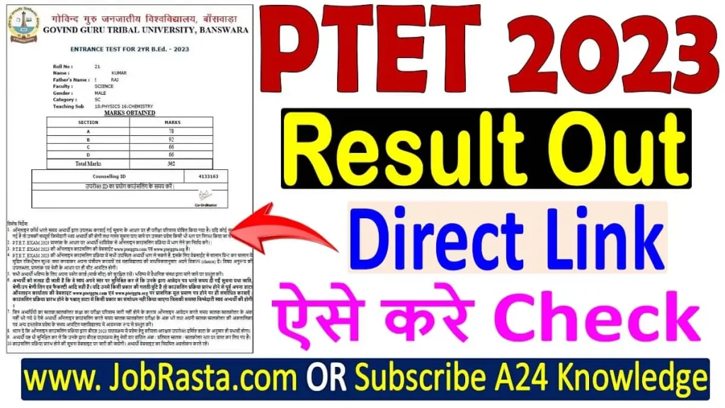 PTET Result 2023