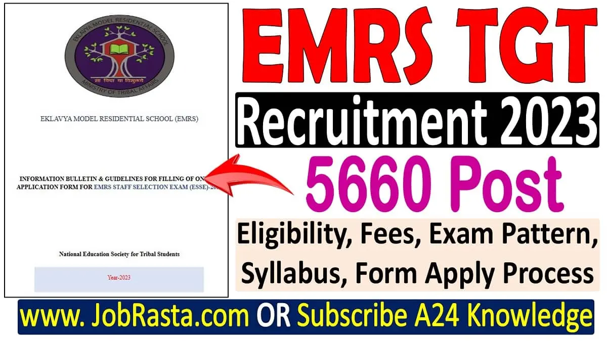EMRS TGT Recruitment 2023 [5660 Post] Notification