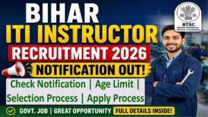 Bihar ITI Instructor Recruitment