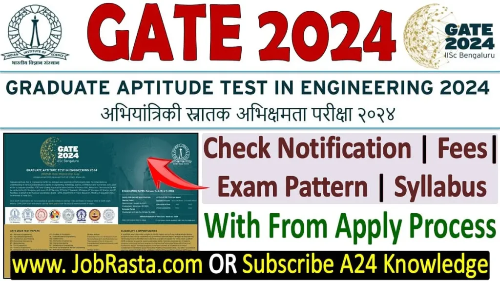 GATE 2024 Notification Online Form Eligibility Selection Apply Link   GATE 2024 1024x576.webp