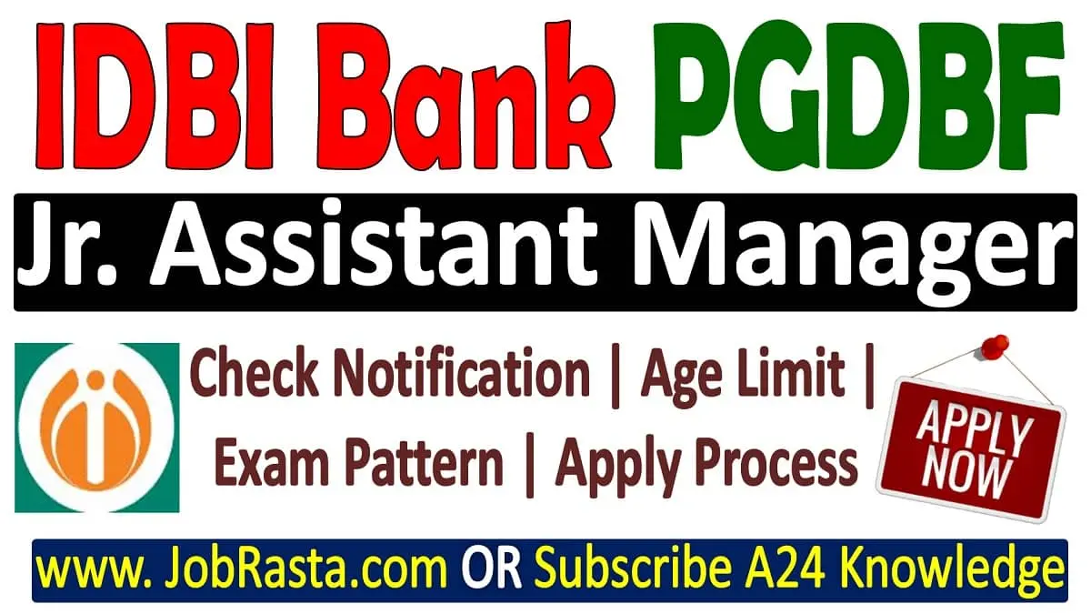 IDBI Bank Jr. Assistant Manager Recruitment 2023 Notification