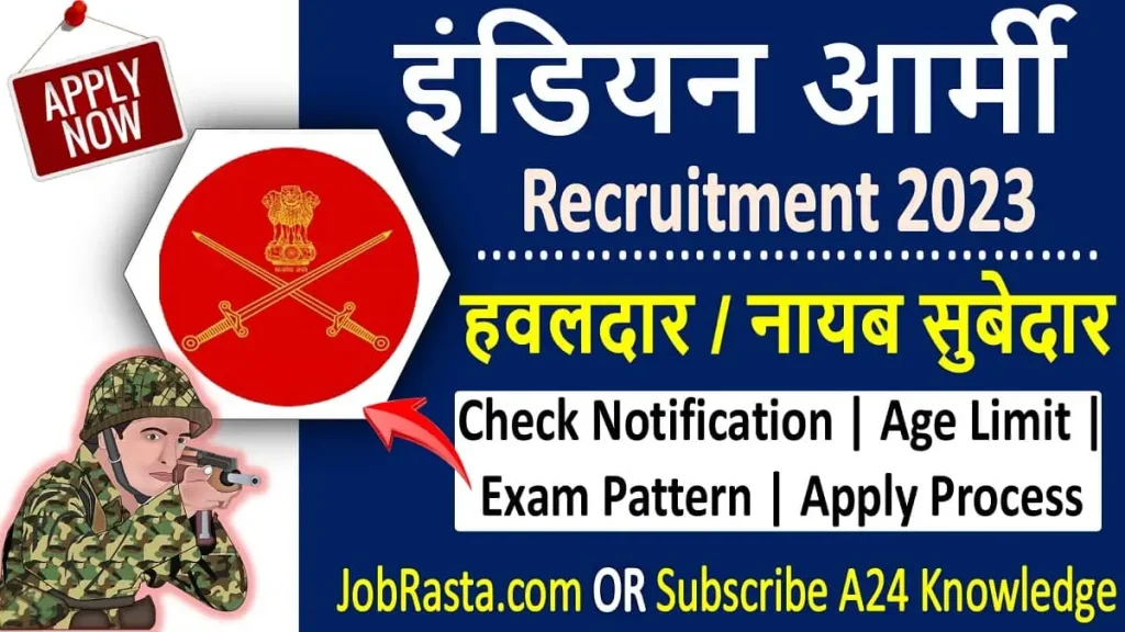 Indian Army Sports Quota Recruitment 2023 Notification