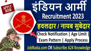 Indian Army Sports Quota Recruitment 2023 Notification