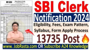 SBI Clerk Recruitment 2024 Notification