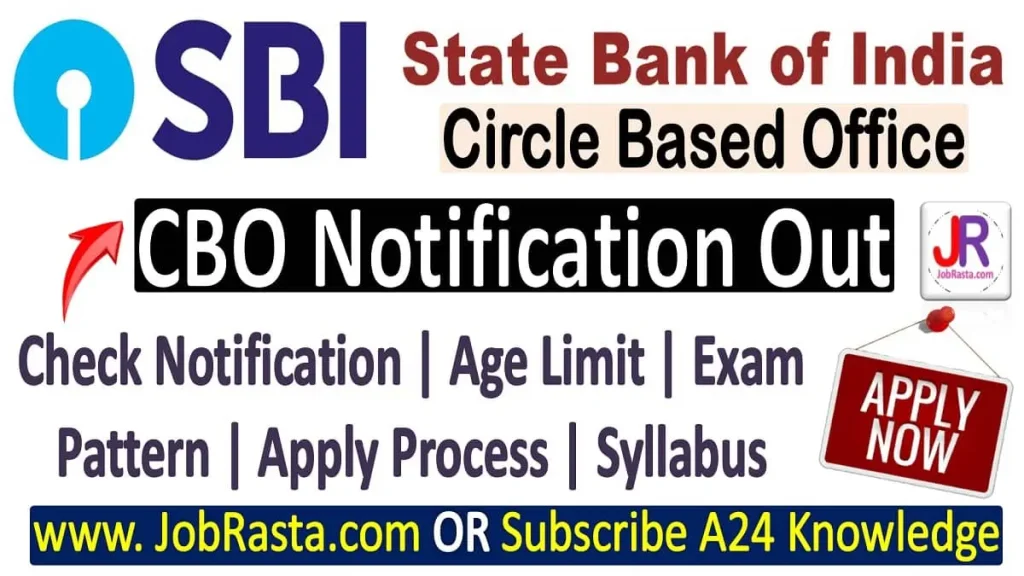 SBI CBO Recruitment 2023 Notification