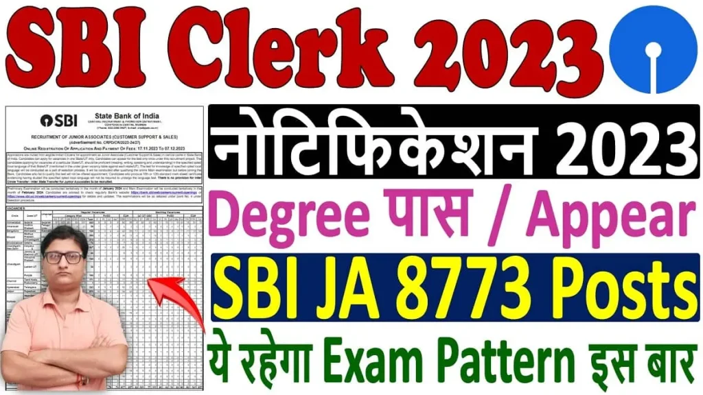 SBI Clerk Recruitment 2023 Notification