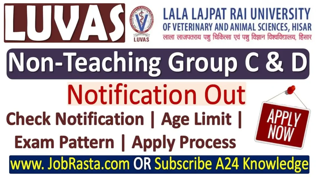 LUVAS Non-Teaching Post Recruitment 2023