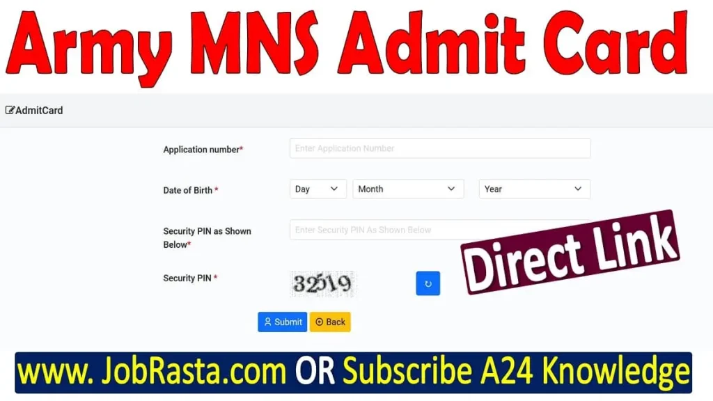 MNS Admit Card 2024 Download Direct Link