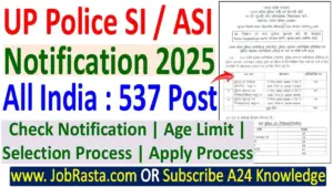 UP Police SI / ASI Recruitment