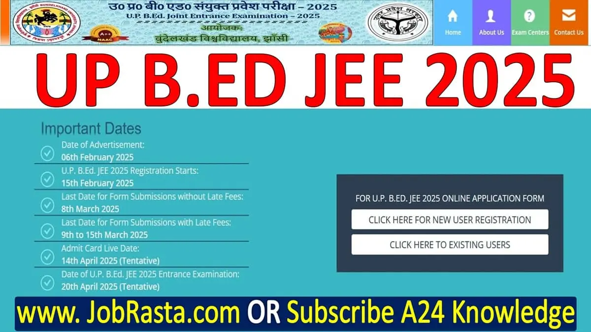 UP BEd JEE 2025 Notification