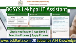 BGSYS Lekhpal IT Assistant Recruitment 2024 Notification for 6570 Post