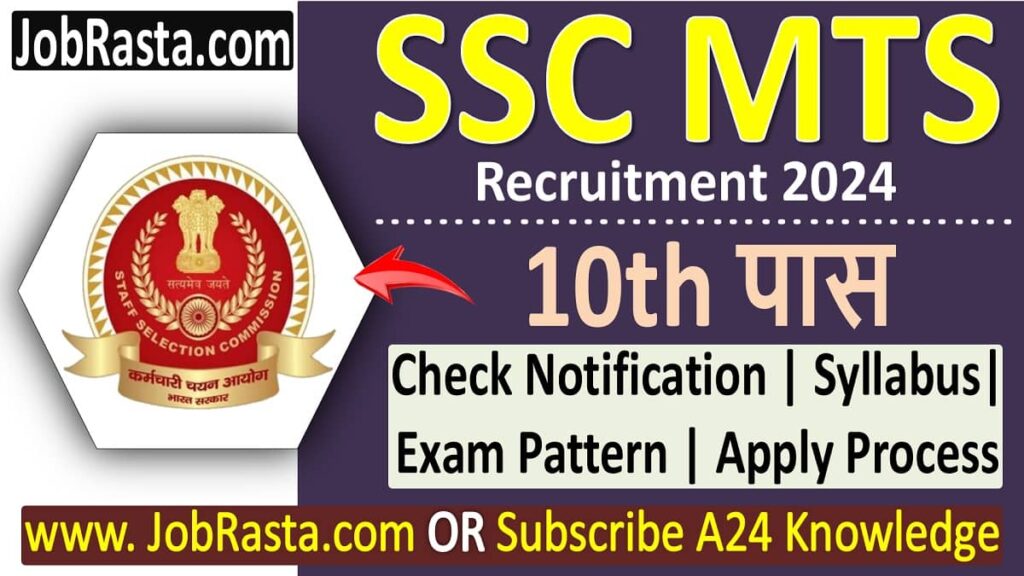 SSC MTS Recruitment 2024 [9583 Post] Form Edit & Exam Date Notice