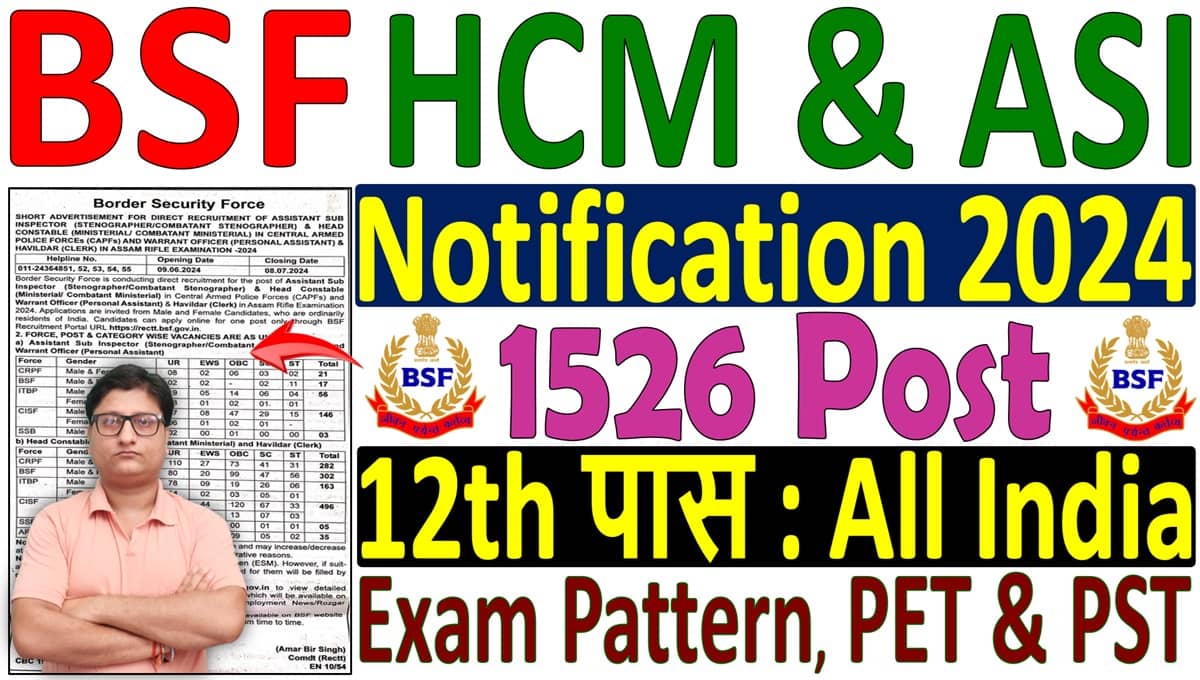 BSF HCM Recruitment 2024 Notification