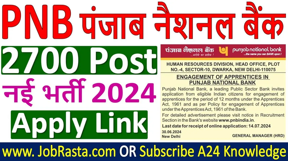 PNB Apprentice Recruitment 2024