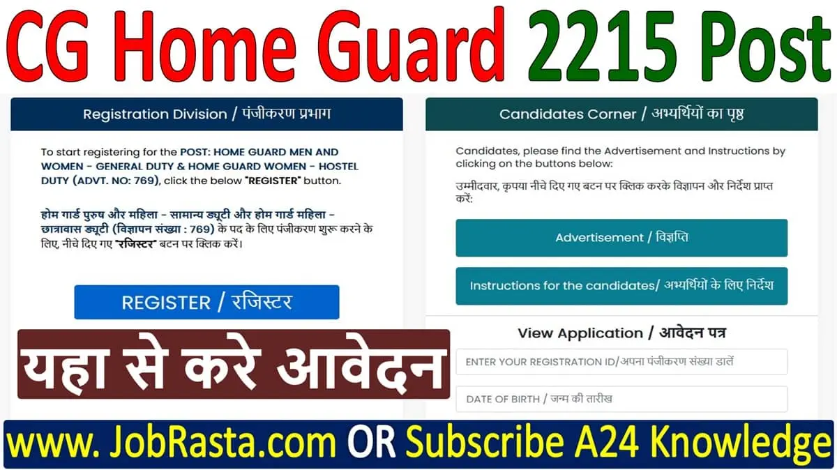 CG Home Guard Recruitment 2024 Notification