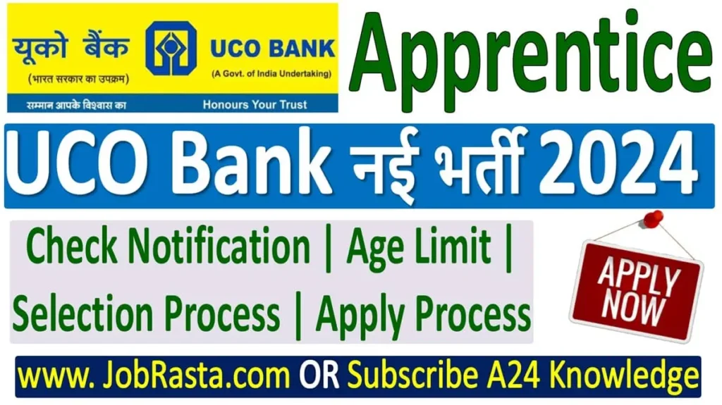 UCO Bank Apprentice Recruitment 2024 Notification