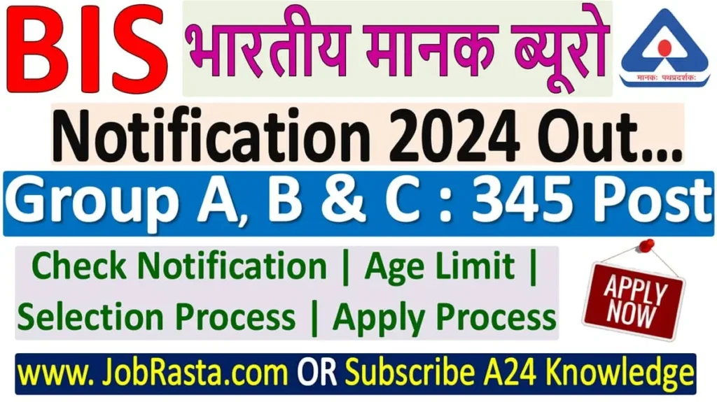 BIS Recruitment 2024 Notification