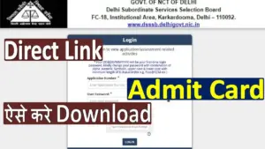 DSSSB Admit Card