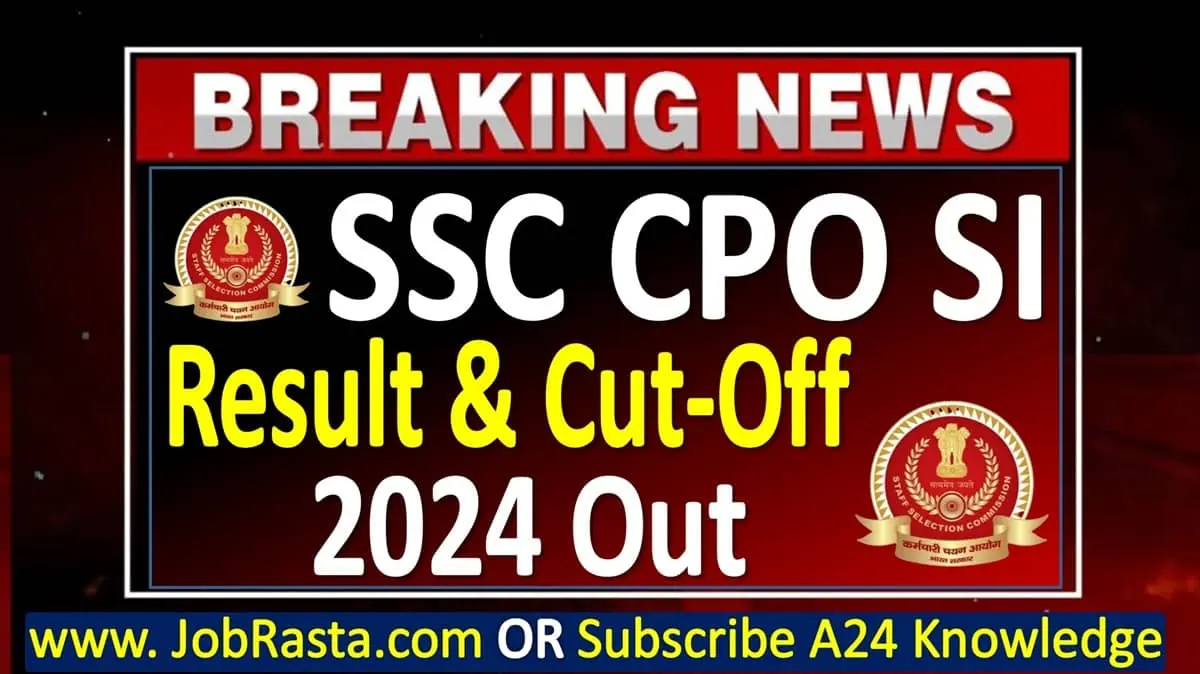 SSC CPO SI Result 2024