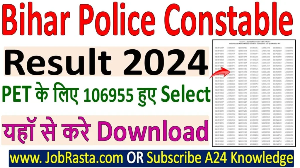 Bihar Police Constable Result