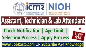 ICMR NIOH Recruitment 2024 Notification