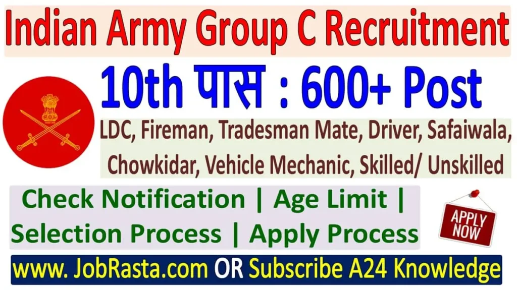 Army DG EME Group C Recruitment 2024