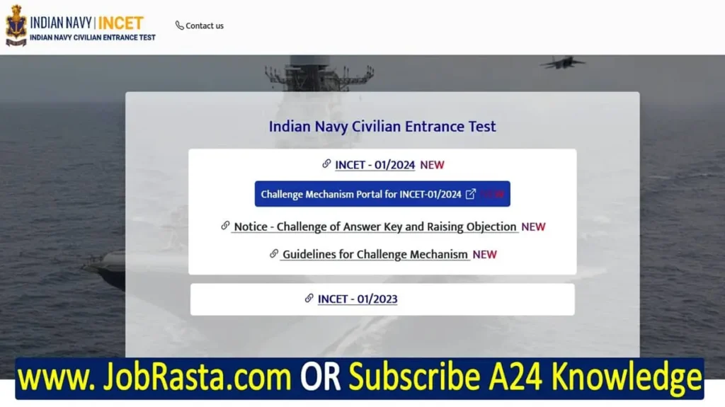 Indian Navy INCET Answer Key