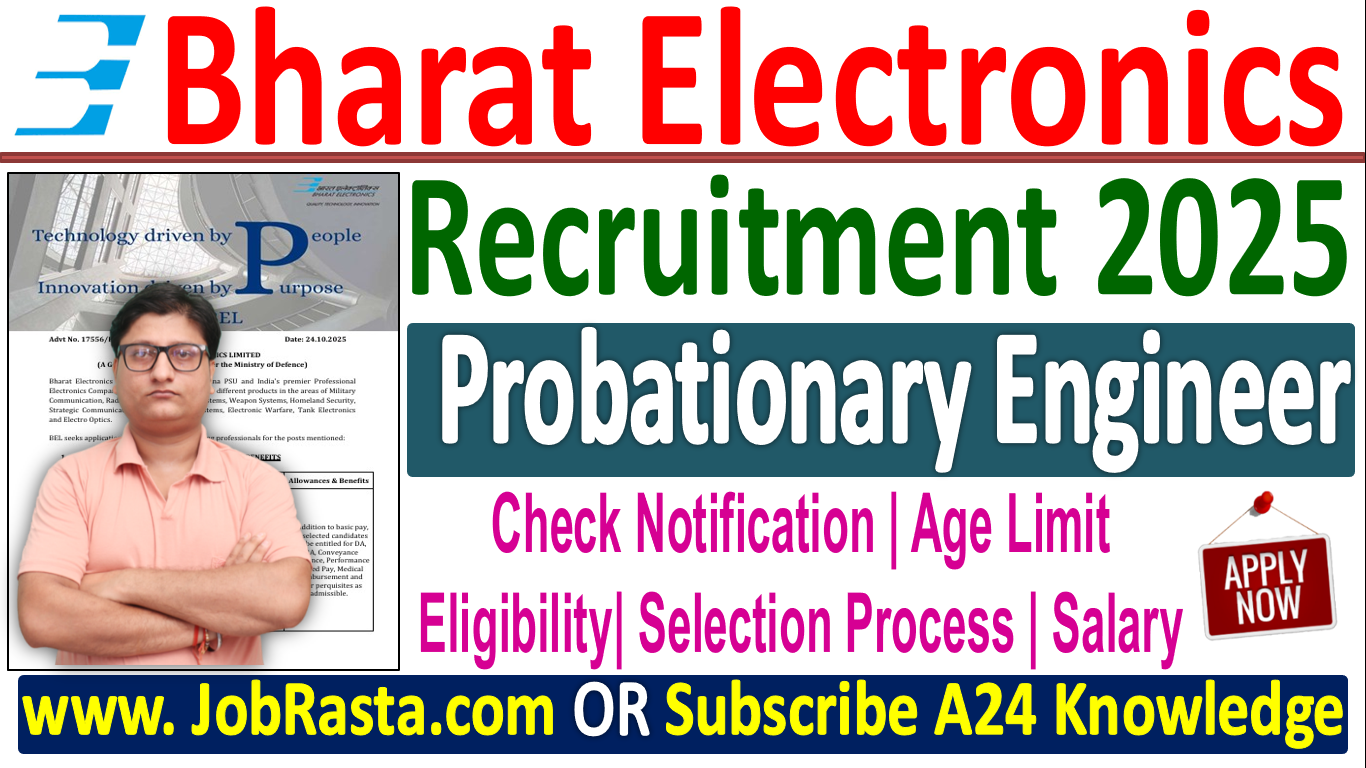 BEL Probationary Engineer Recruitment 2025