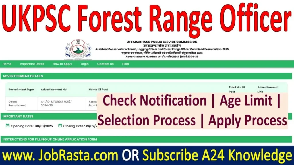 UKPSC Forest Range Officer Recruitment 2025