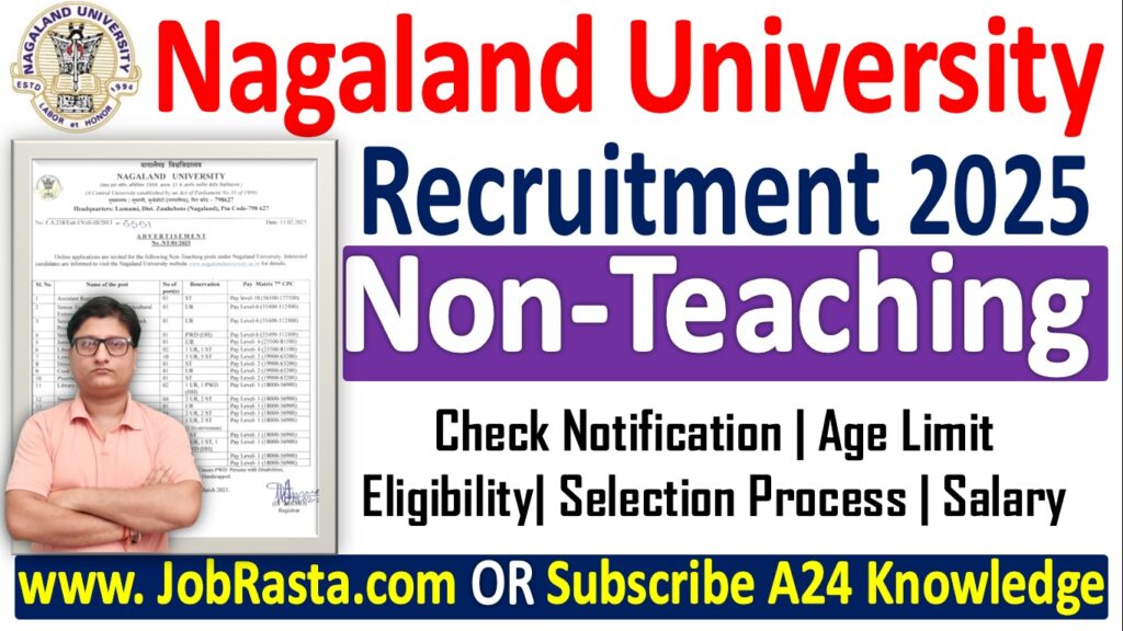 Nagaland University Recruitment 2025