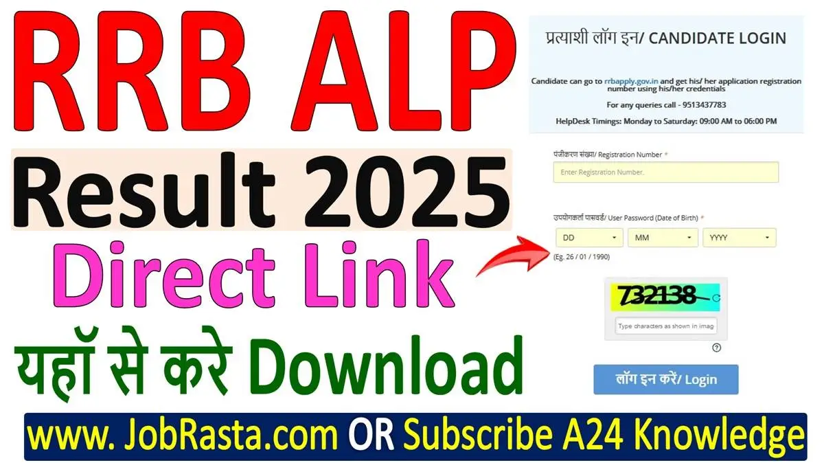 Railway RRB ALP Result 2025