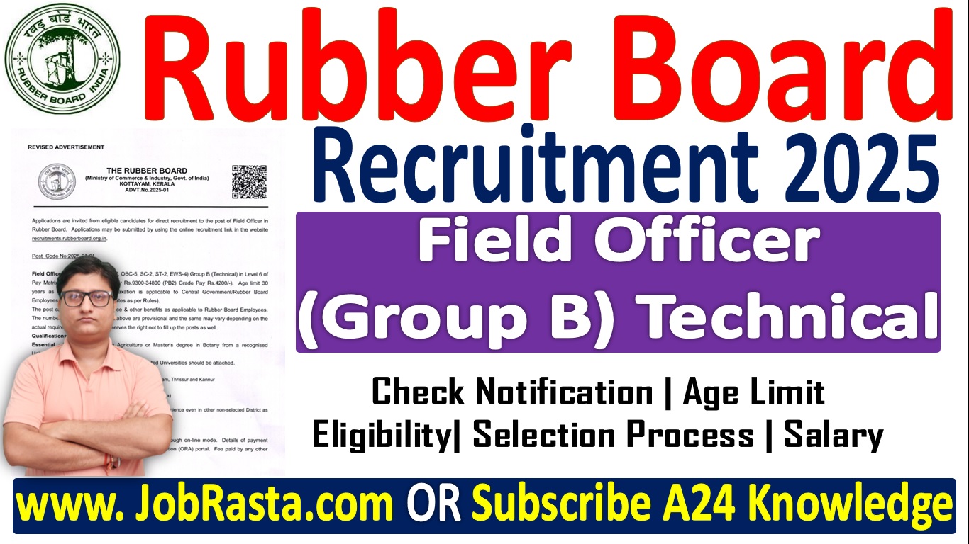 Rubber Board Recruitment 2025