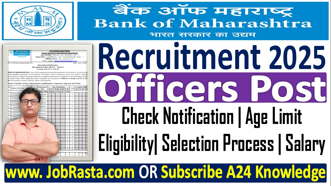 Bank of Maharashtra Officers Recruitment 2025