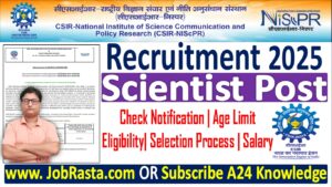 CSIR NIScPR Scientist Recruitment