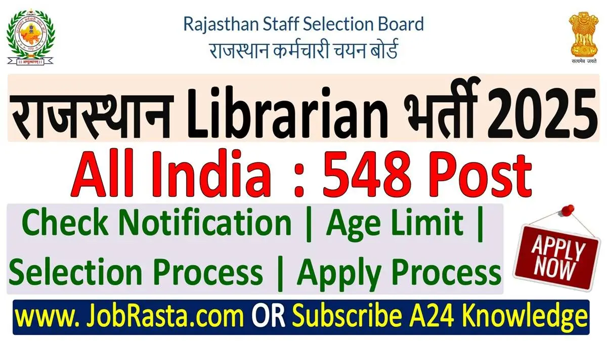 Rajasthan Librarian Recruitment 2025 Notification