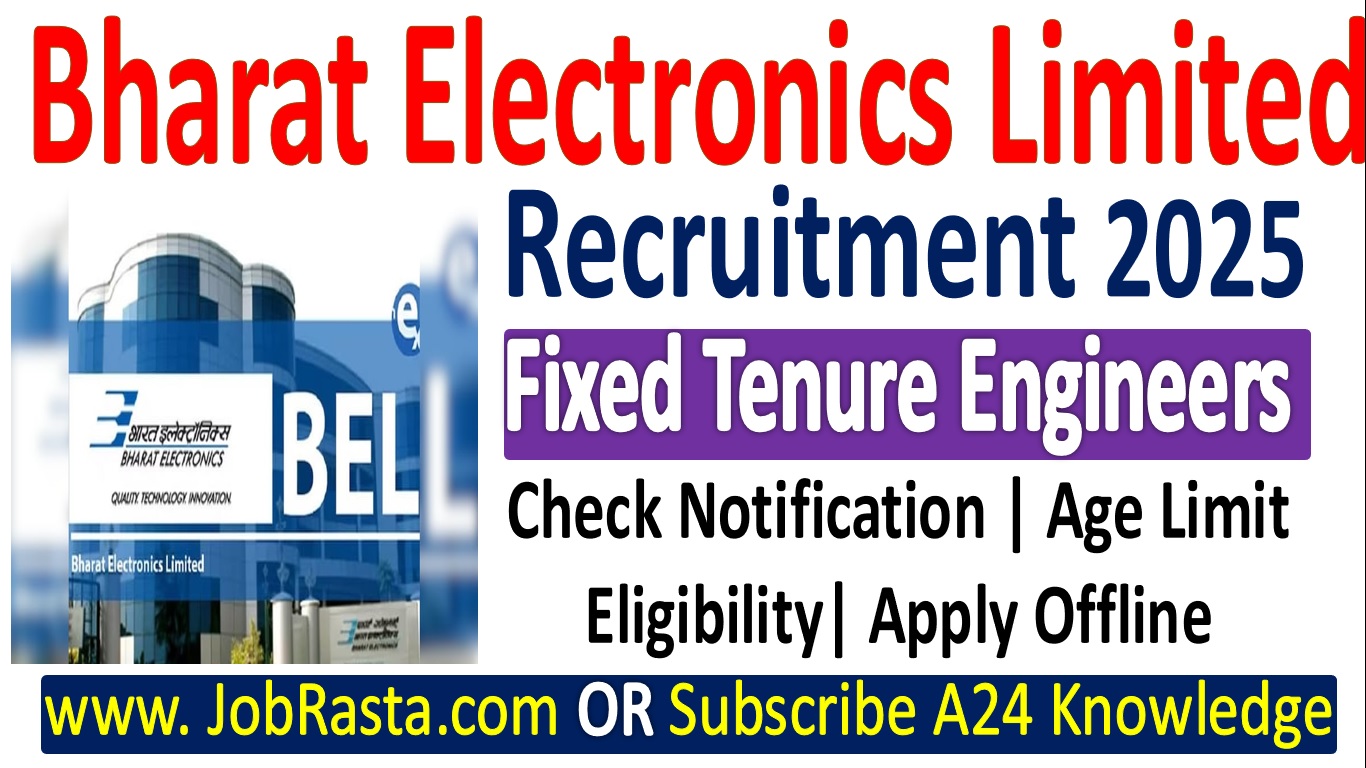 BEL Fixed Tenure Engineers Recruitment