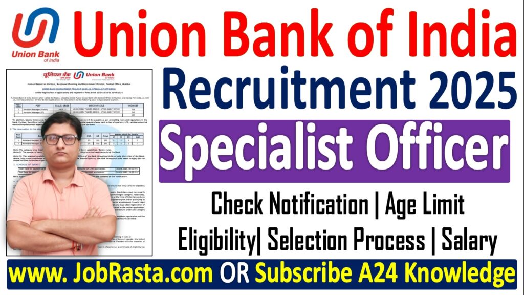 Union Bank of India SO Recruitment 2025