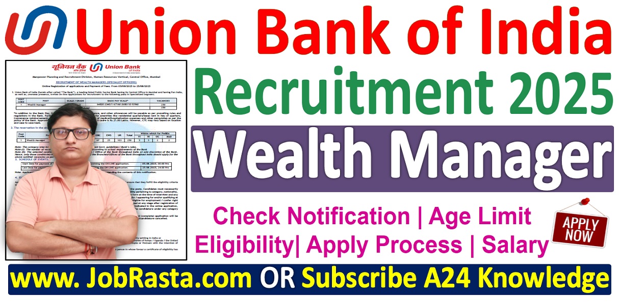 Union Bank of India Wealth Manager Recruitment
