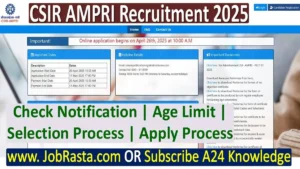 CSIR AMPRI Recruitment