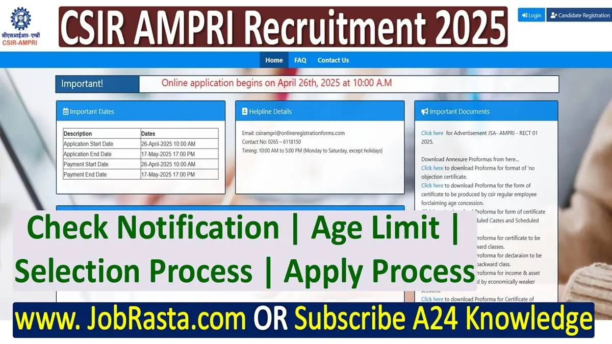 CSIR AMPRI Recruitment