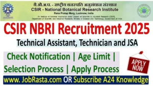 CSIR NBRI Recruitment