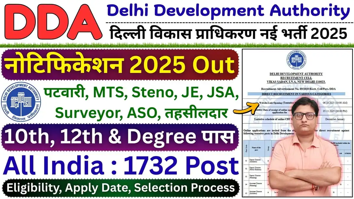 DDA Recruitment 2025