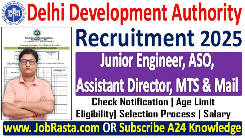DDA Recruitment 2025