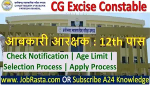 CG Excise Constable Recruitment 2025 Notification