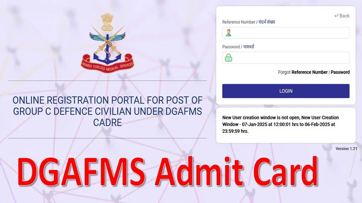 DGAFMS Admit Card 2025 Download